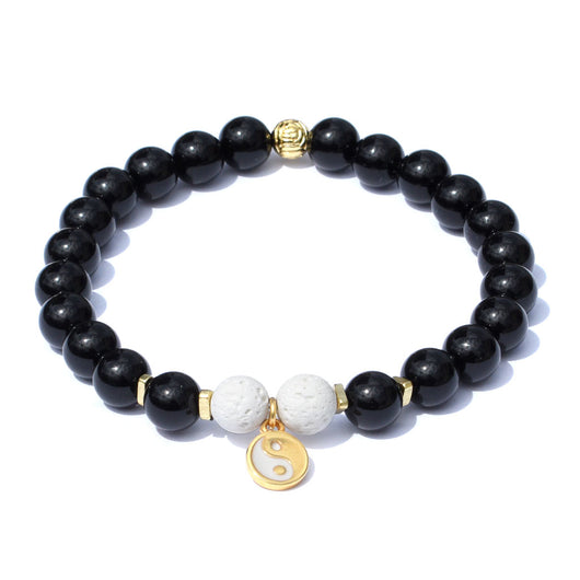 JEWELRY :: Bracelets :: Women Bracelets :: Yin Yang Beaded Bracelet Women  Gold - Christina Christi Handmade Products